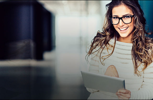 Woman buying a pair of glasses