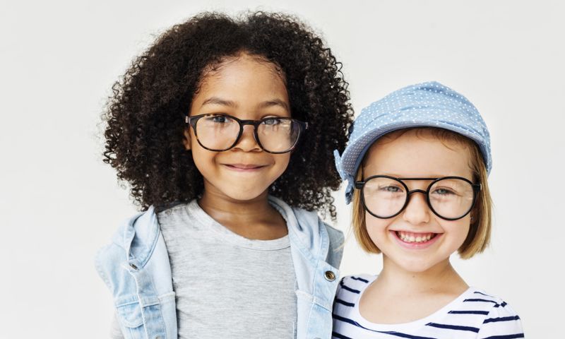 Kids wearing glasses from GMHBA Eye Care